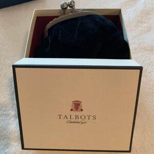 Talbots mini velvet clutch purse